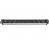 1390007009 Brennenstuhl удлинитель Alu-Line 19 дюймов, 2м., кабель черный 1,5мм2, 9 роз.,IP20