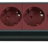 1951760100 Удлинитель 3 м Brennenstuhl Premium-Line, 6 розеток, выключатель, черный/ бордовый